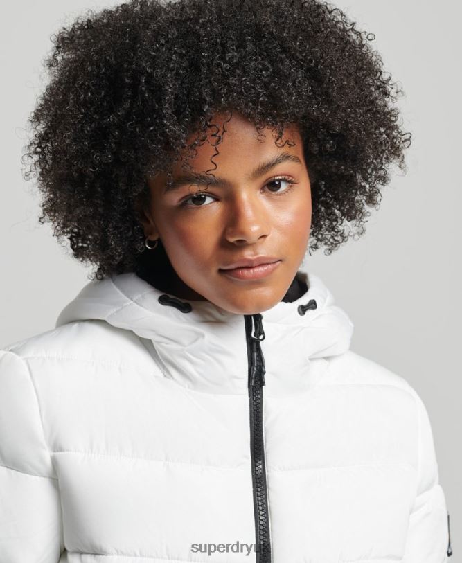 Spirit Sports Puffer Women White Clothing Superdry 66N8N5556