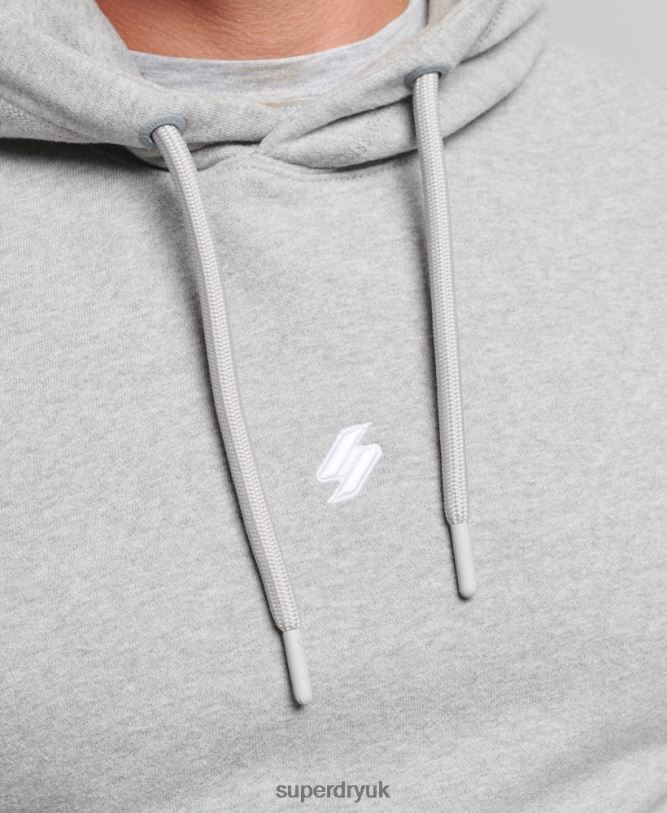 Sport Logo Club Hoodie Men Grey Clothing Superdry 66N8N5118