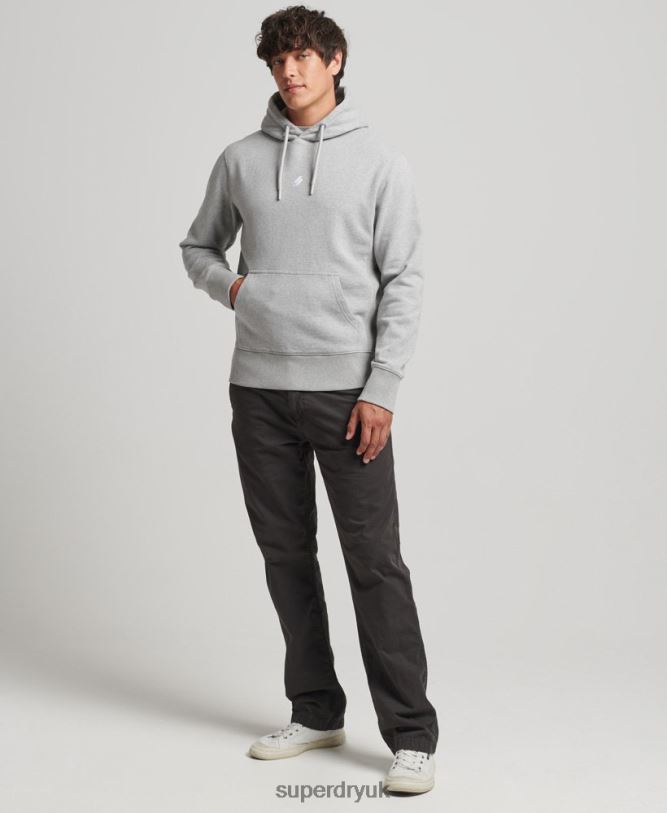 Sport Logo Club Hoodie Men Grey Clothing Superdry 66N8N5118