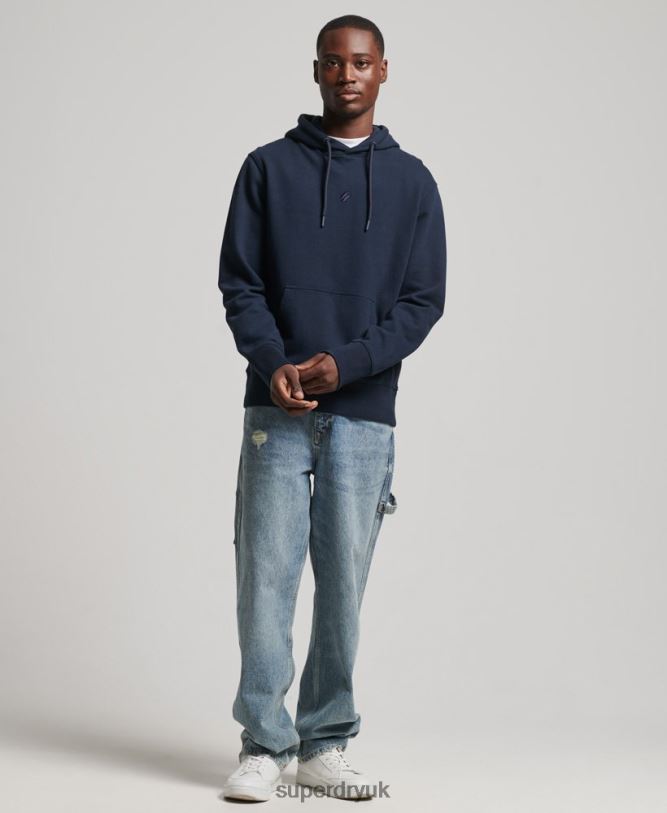 Sport Logo Club Hoodie Men Navy Clothing Superdry 66N8N5116