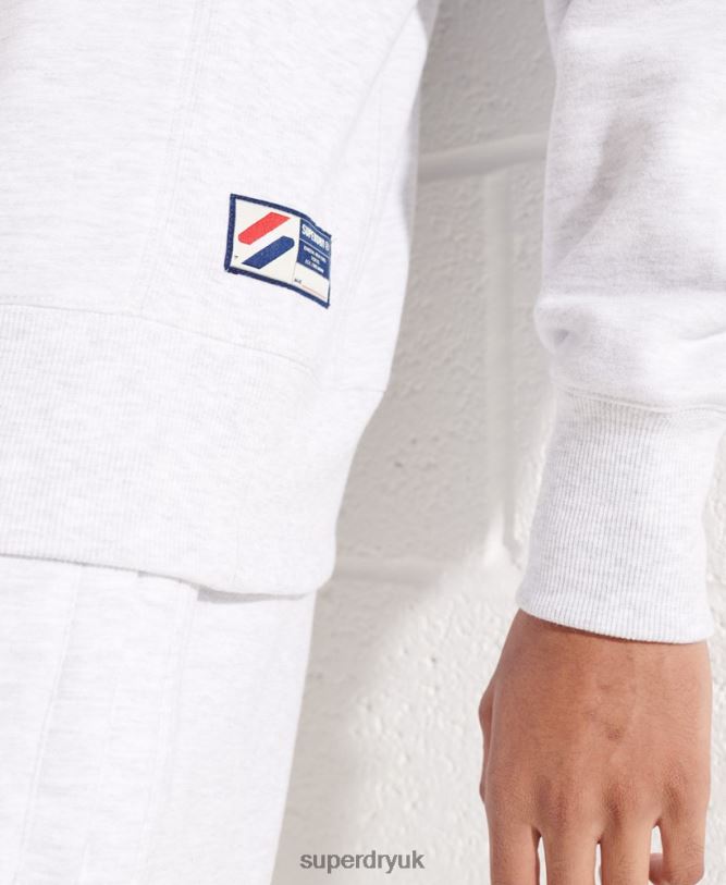 Sportstyle Applique Sweatshirt Men Light Grey Clothing Superdry 66N8N5108