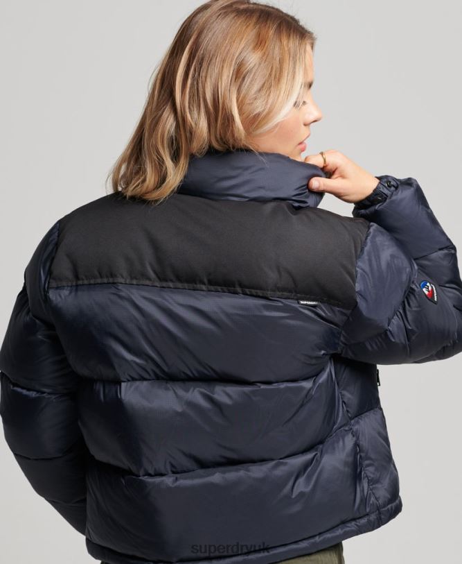 Sportstyle Code Puffer Jacket Women Navy Clothing Superdry 66N8N5507