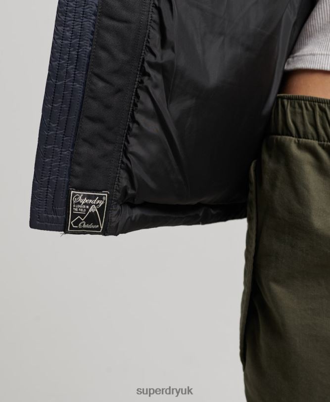 Sportstyle Code Puffer Jacket Women Navy Clothing Superdry 66N8N5507