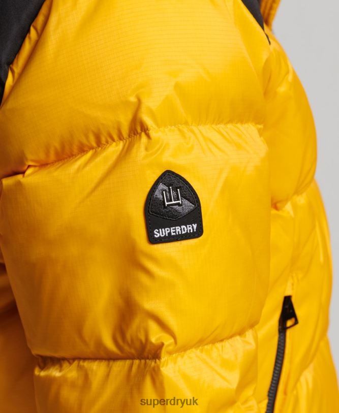 Sportstyle Code Puffer Jacket Women Yellow Clothing Superdry 66N8N5511
