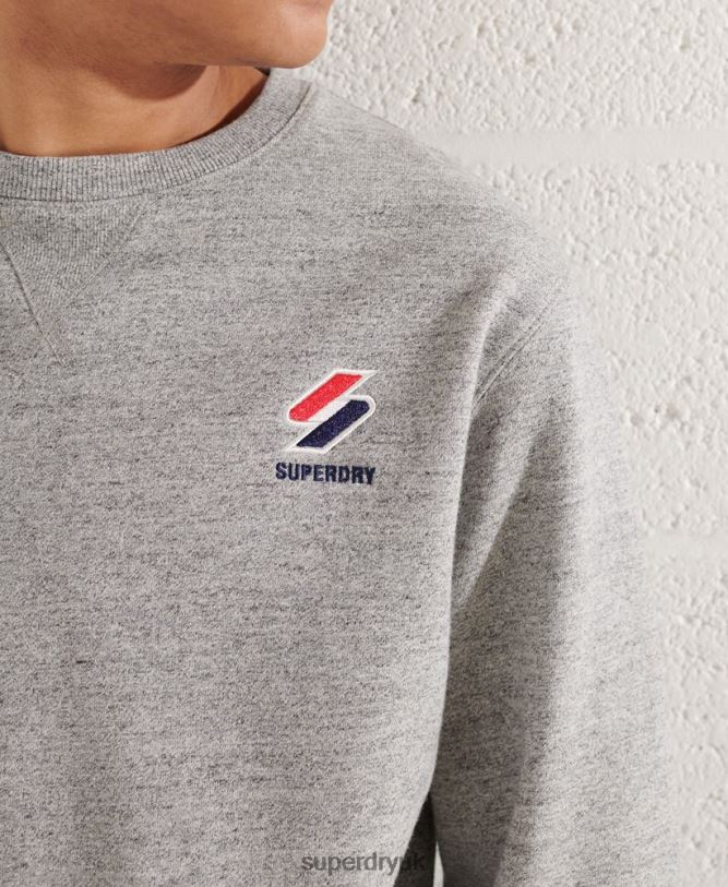Sportstyle Essential Crew Neck Sweatshirt Men Light Grey Clothing Superdry 66N8N799