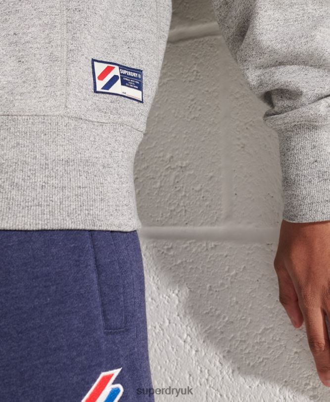 Sportstyle Essential Crew Neck Sweatshirt Men Light Grey Clothing Superdry 66N8N799