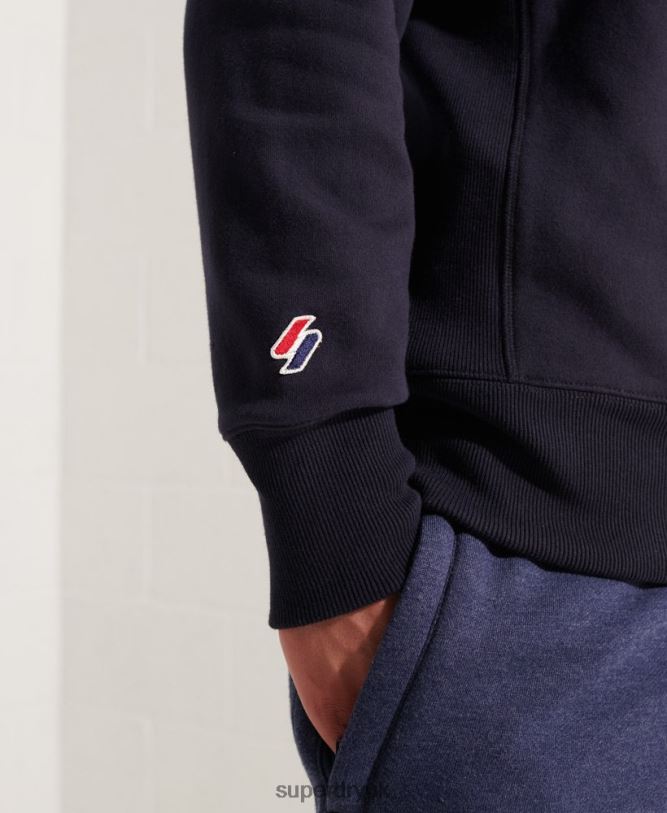 Sportstyle Essential Crew Neck Sweatshirt Men Navy Clothing Superdry 66N8N5209