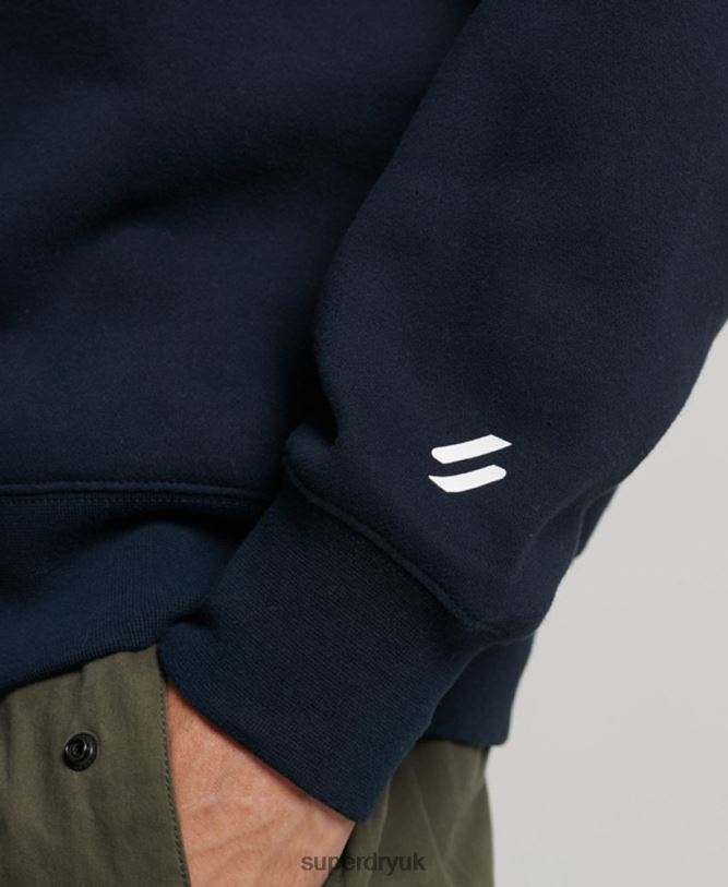 Sportswear Half Zip Sweatshirt Men Navy Clothing Superdry 66N8N621