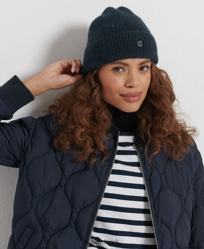 Studios Longline Quilted Coat Women Navy Clothing Superdry 66N8N3694