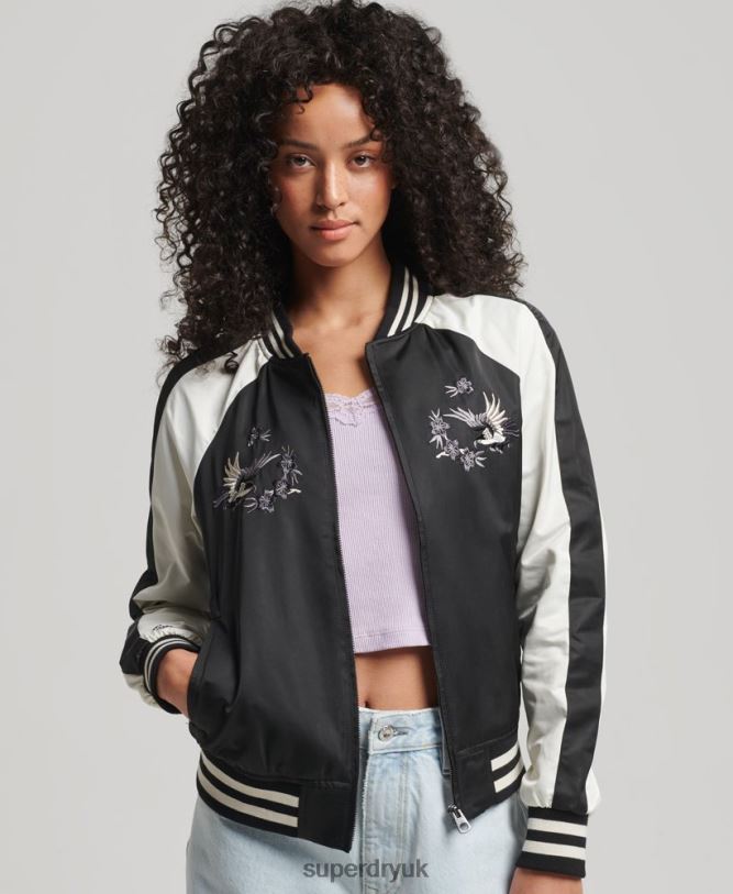 Suika Jacket Women Black Clothing Superdry 66N8N3840