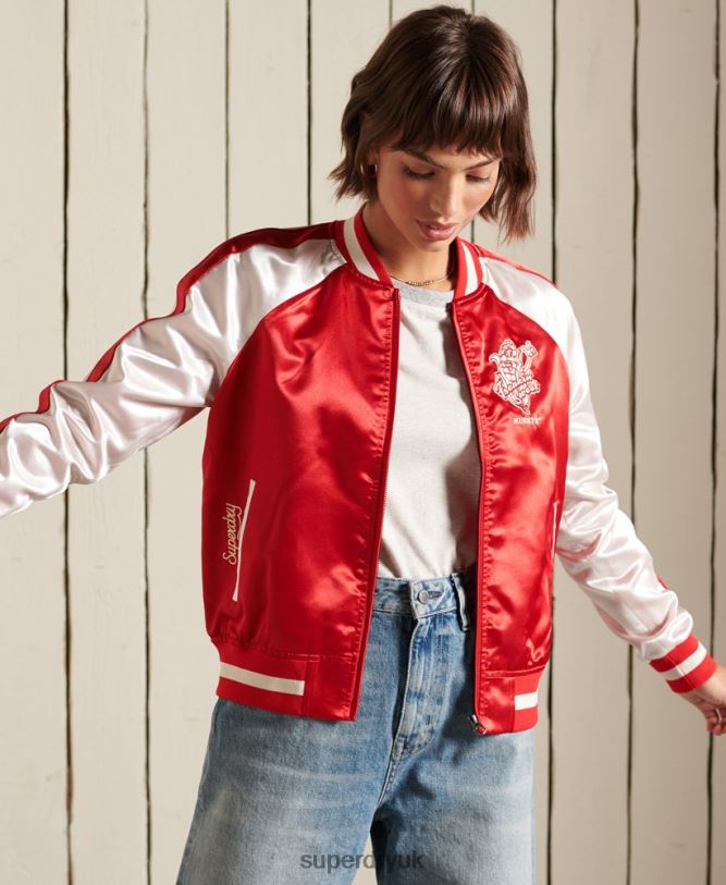 Suika Jacket Women Red Clothing Superdry 66N8N5522
