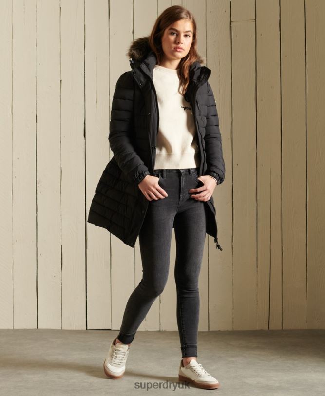Super Fuji Jacket Women Black Clothing Superdry 66N8N3847
