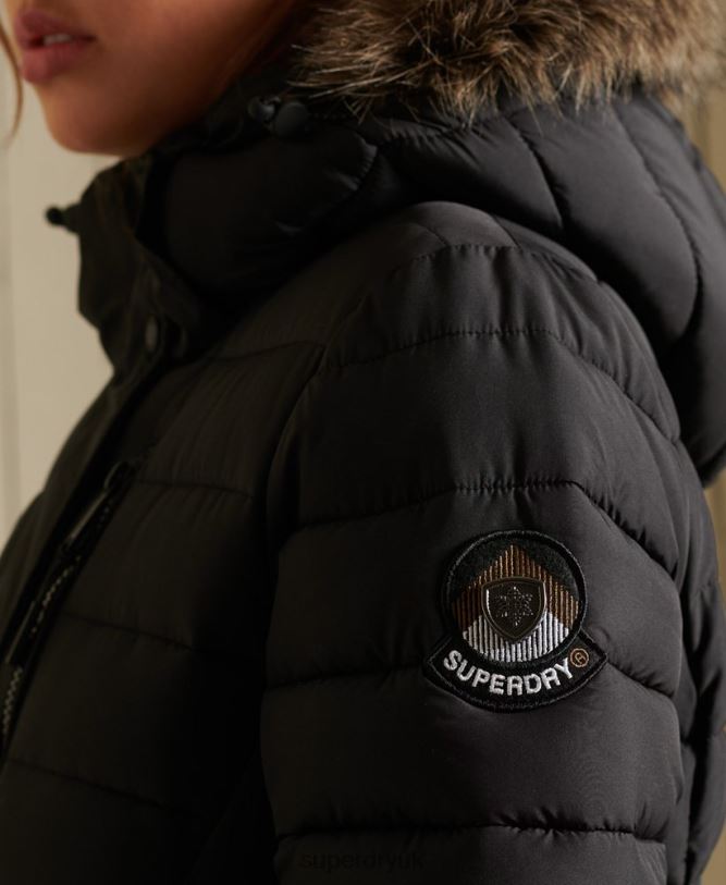 Super Fuji Jacket Women Black Clothing Superdry 66N8N3847