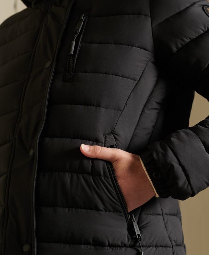 Super Fuji Jacket Women Black Clothing Superdry 66N8N3847