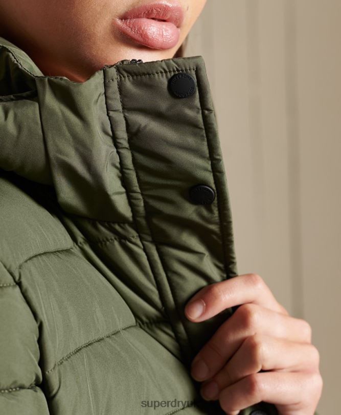 Super Fuji Jacket Women Khaki Clothing Superdry 66N8N3836