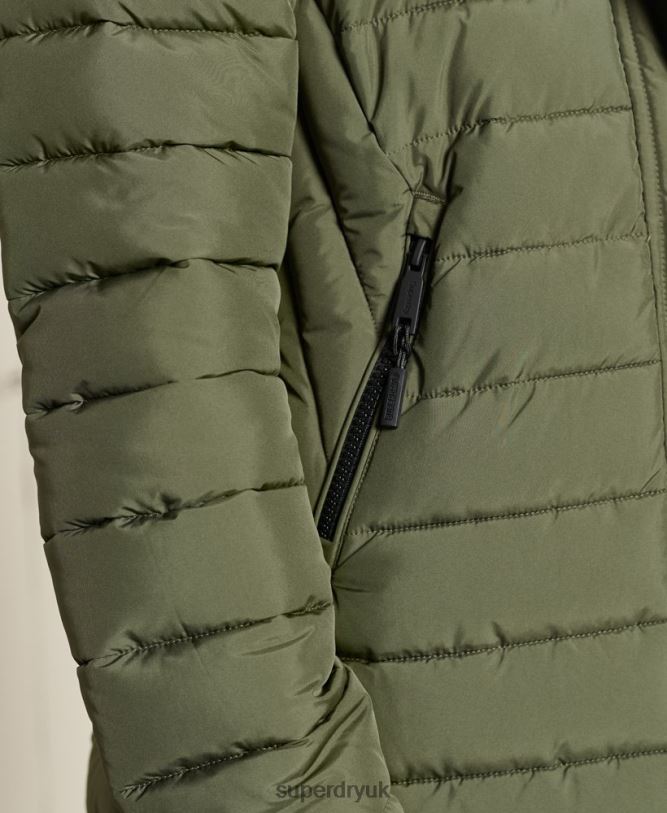 Super Fuji Jacket Women Khaki Clothing Superdry 66N8N3836