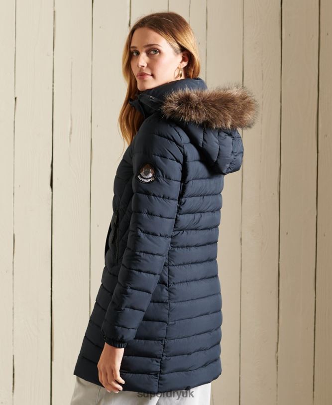 Super Fuji Jacket Women Navy Clothing Superdry 66N8N3834