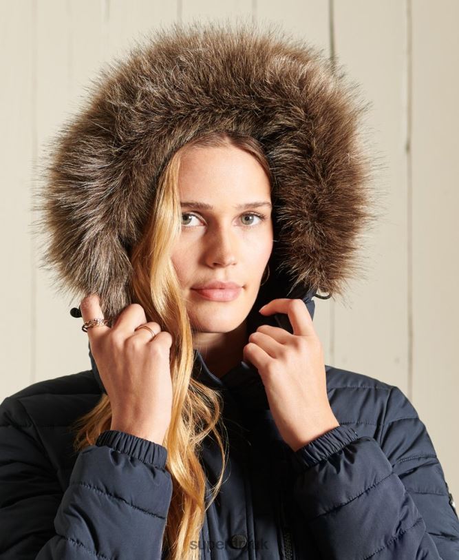 Super Fuji Jacket Women Navy Clothing Superdry 66N8N3834