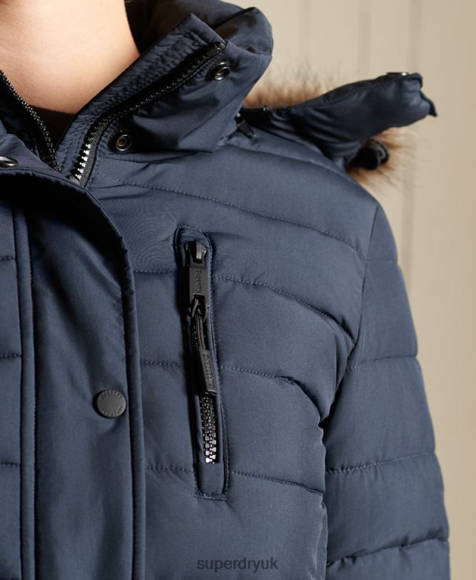 Super Fuji Jacket Women Navy Clothing Superdry 66N8N3834