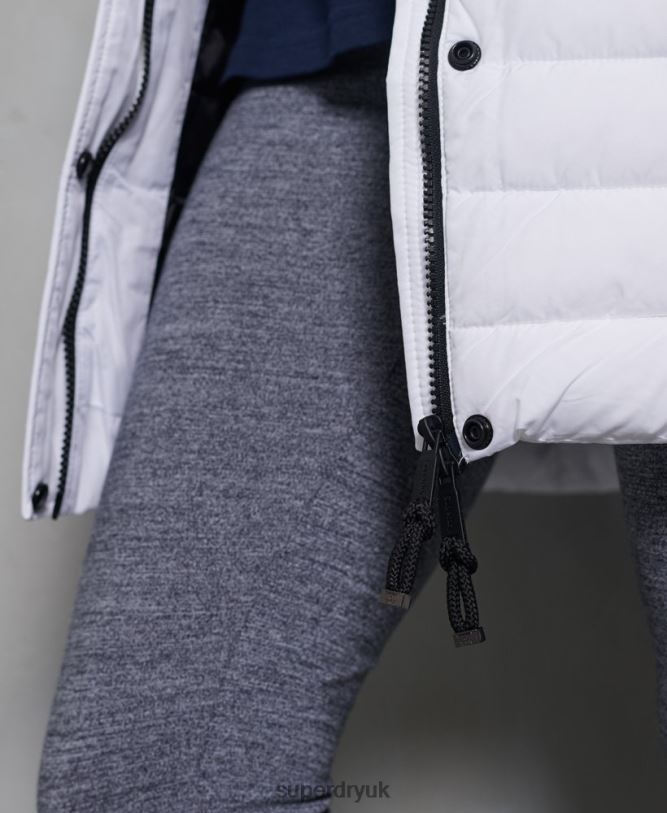 Super Fuji Jacket Women White Clothing Superdry 66N8N3839