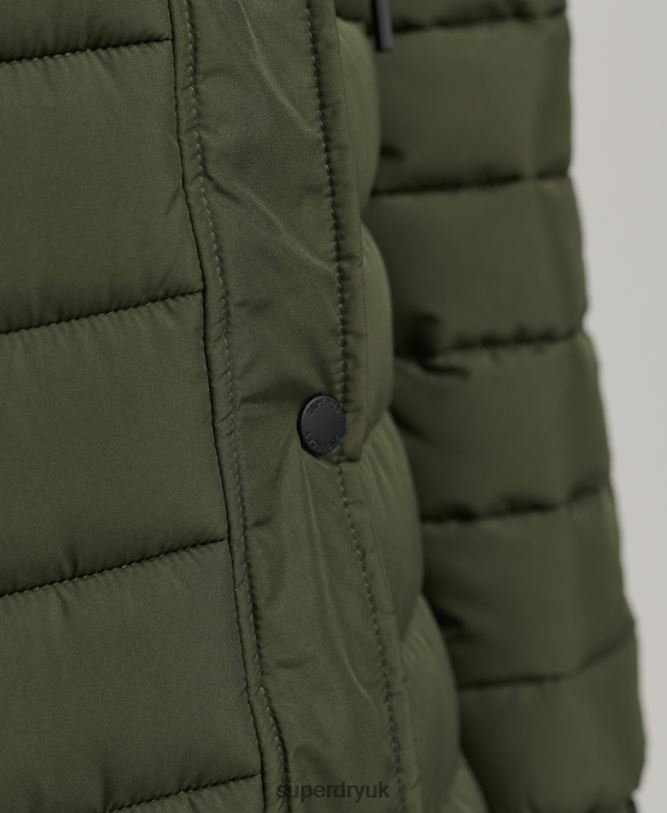 Super Longline Fuji Coat Women Khaki Clothing Superdry 66N8N3649
