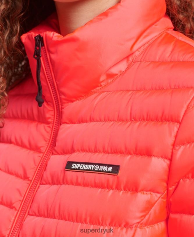 Tech Core Down Jacket Women Coral Clothing Superdry 66N8N3714