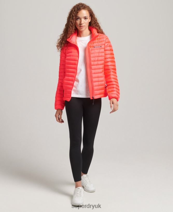 Tech Core Down Jacket Women Coral Clothing Superdry 66N8N3714