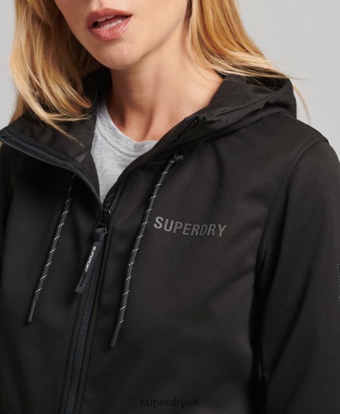 Tech Softshell Jacket Women Black Clothing Superdry 66N8N5554