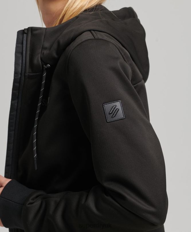 Tech Softshell Jacket Women Black Clothing Superdry 66N8N5554