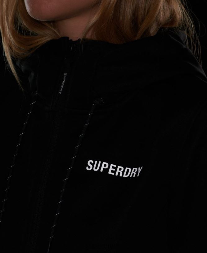 Tech Softshell Jacket Women Black Clothing Superdry 66N8N5554