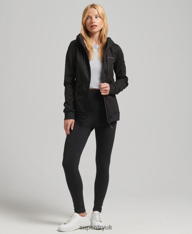 Tech Softshell Jacket Women Black Clothing Superdry 66N8N5554