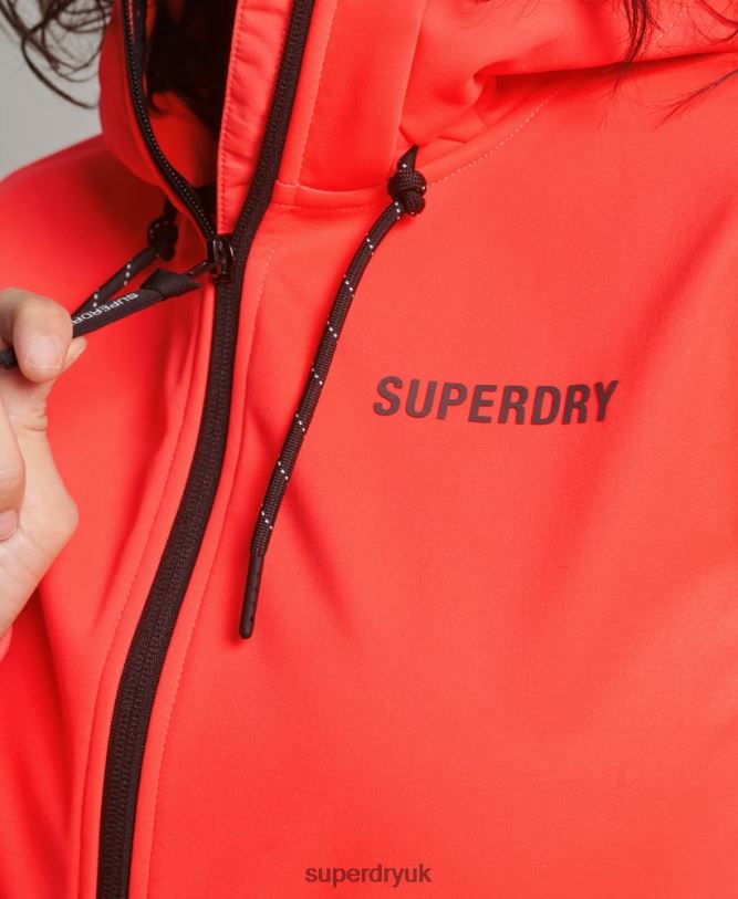 Tech Softshell Jacket Women Coral Clothing Superdry 66N8N5597