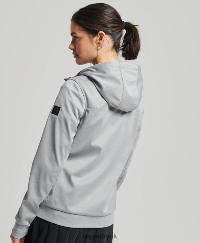 Tech Softshell Jacket Women Grey Clothing Superdry 66N8N5411