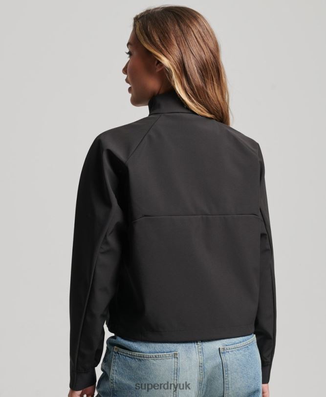 Tech Softshell Track Jacket Women Black Clothing Superdry 66N8N5426