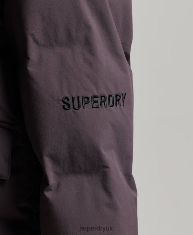 Train Boxy Puffer Jacket Women Purple Clothing Superdry 66N8N5456