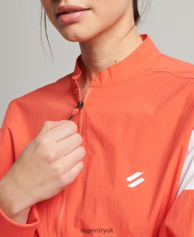 Train Oversized Bomber Jacket Women Coral Clothing Superdry 66N8N5489