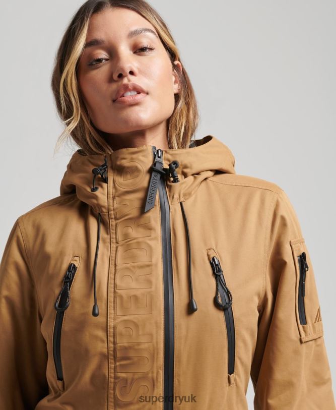 Ultimate Microfibre SD-Wind Jacket Women Brown Clothing Superdry 66N8N5611