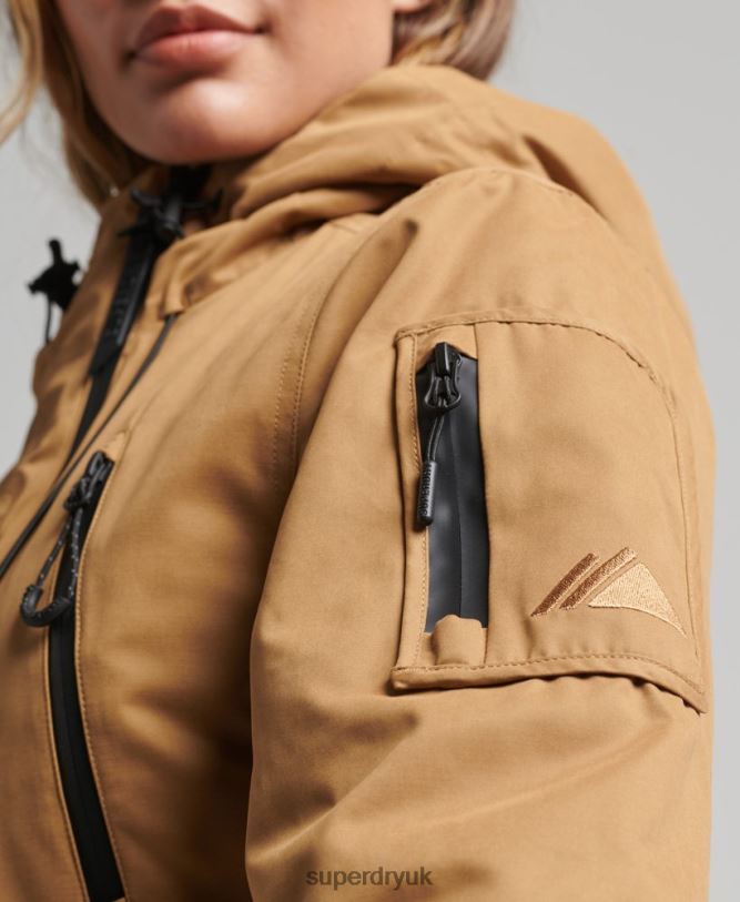 Ultimate Microfibre SD-Wind Jacket Women Brown Clothing Superdry 66N8N5611