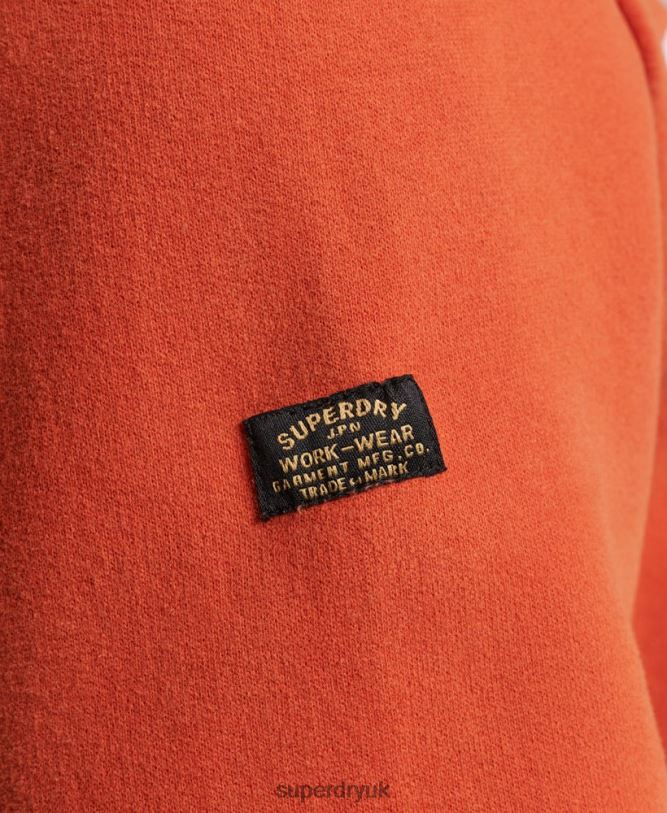 Vintage Classic Crew Sweatshirt Men Orange Clothing Superdry 66N8N5143