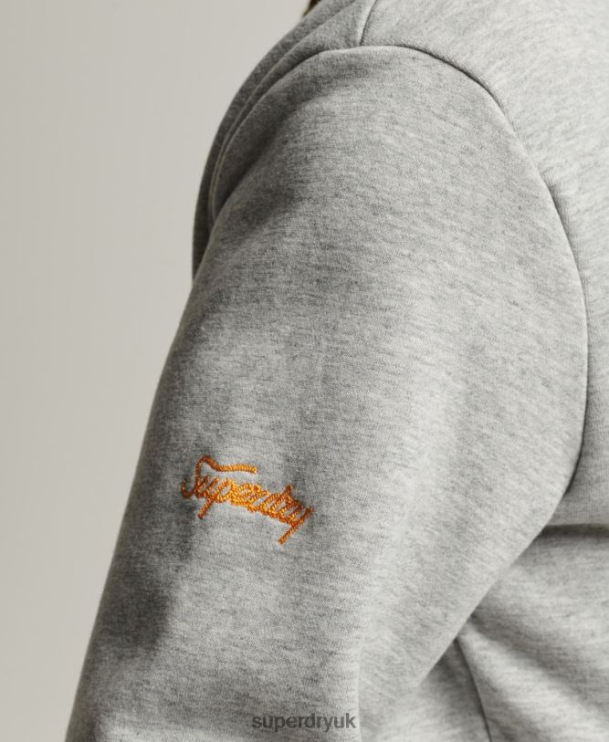 Vintage Collegiate Crew Sweatshirt Men Grey Clothing Superdry 66N8N5078