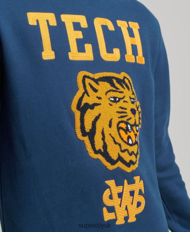 Vintage Collegiate Crew Sweatshirt Men Navy Clothing Superdry 66N8N765