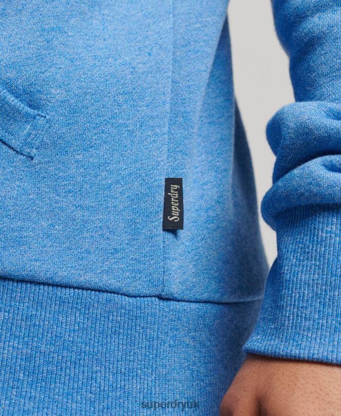 Vintage Cooper Class Embossed Hoodie Men Blue Clothing Superdry 66N8N798