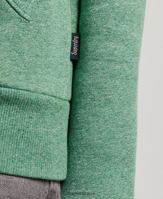 Vintage Cooper Class Embossed Hoodie Men Green Clothing Superdry 66N8N691