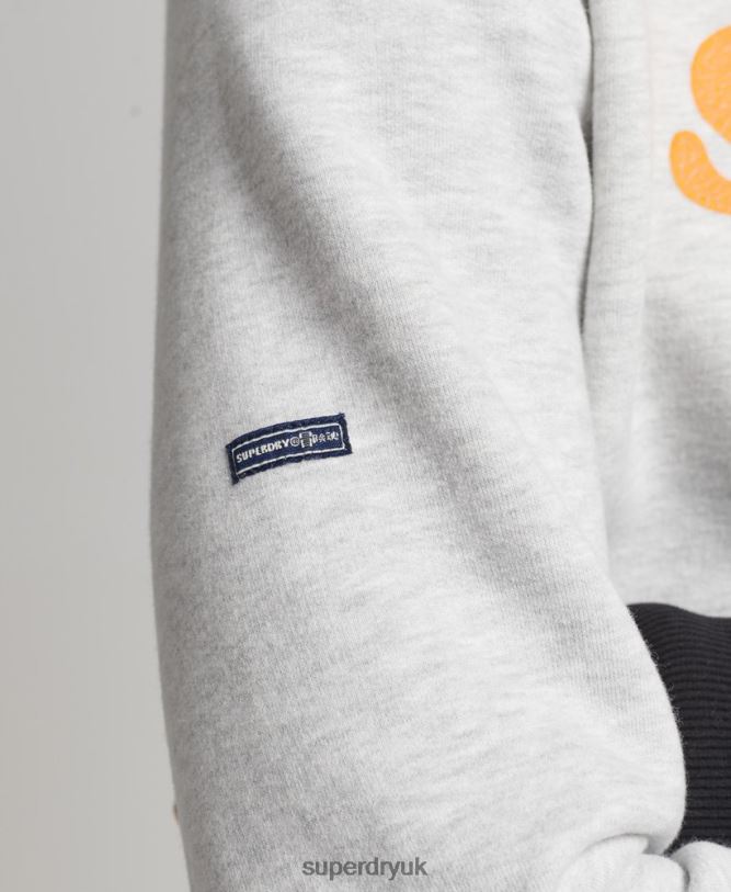 Vintage Cooper Classic Crew Sweatshirt Men Light Grey Clothing Superdry 66N8N5027