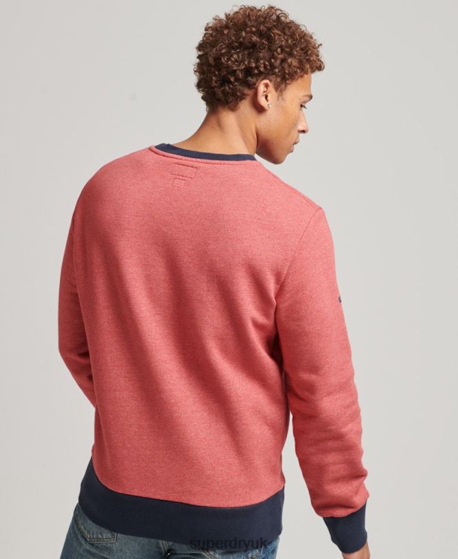 Vintage Cooper Classic Crew Sweatshirt Men Red Clothing Superdry 66N8N5224