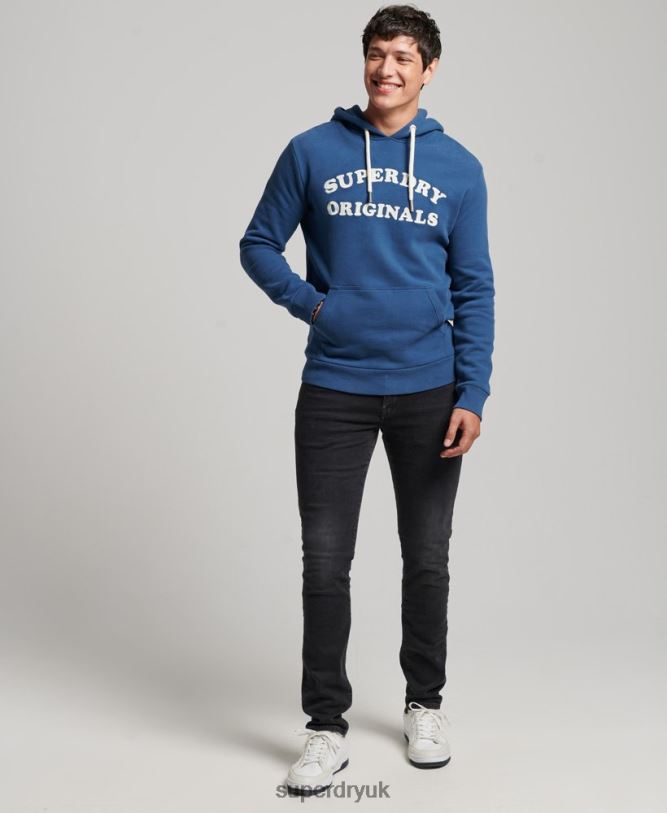 Vintage Cooper Classic Hoodie Men Navy Clothing Superdry 66N8N682