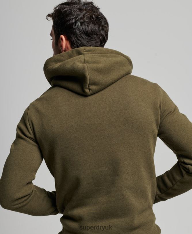 Vintage Core Logo Classic Hoodie Men Green Clothing Superdry 66N8N659