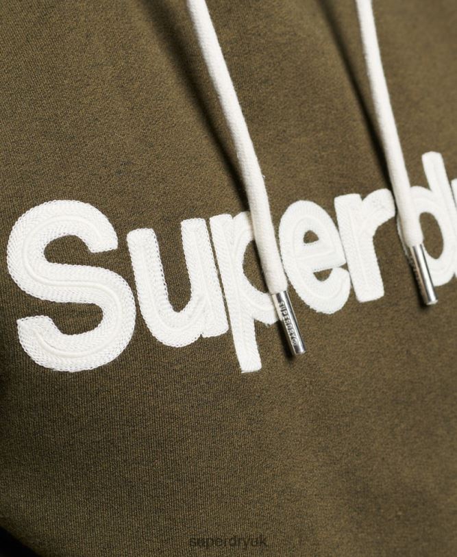 Vintage Core Logo Classic Hoodie Men Green Clothing Superdry 66N8N659