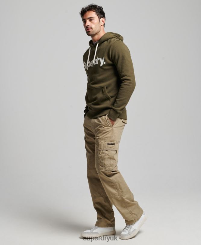 Vintage Core Logo Classic Hoodie Men Green Clothing Superdry 66N8N659