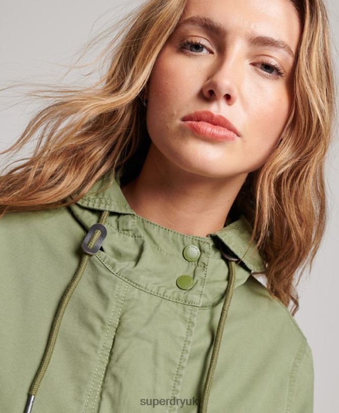 Vintage Field Parka Women Khaki Clothing Superdry 66N8N3513